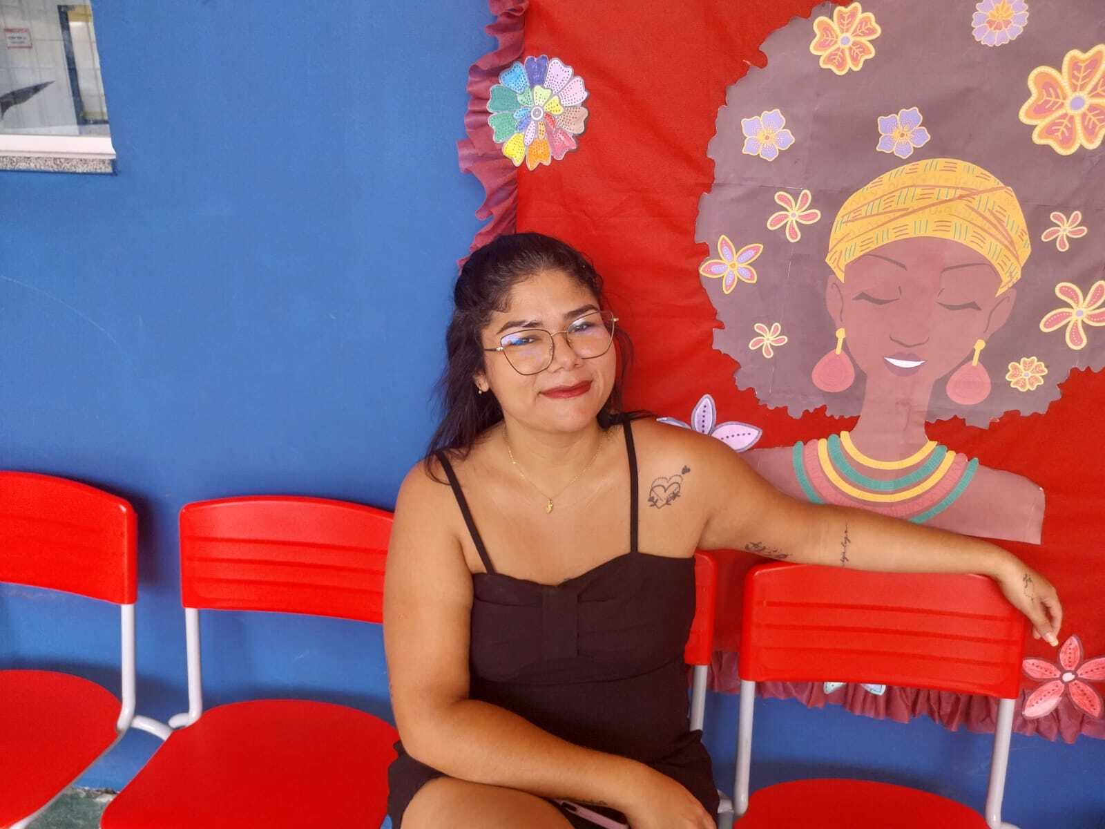 Alexandra da Luz, acompanhada de sua mãe, levou o irmão de 5 anos, para participar da ação