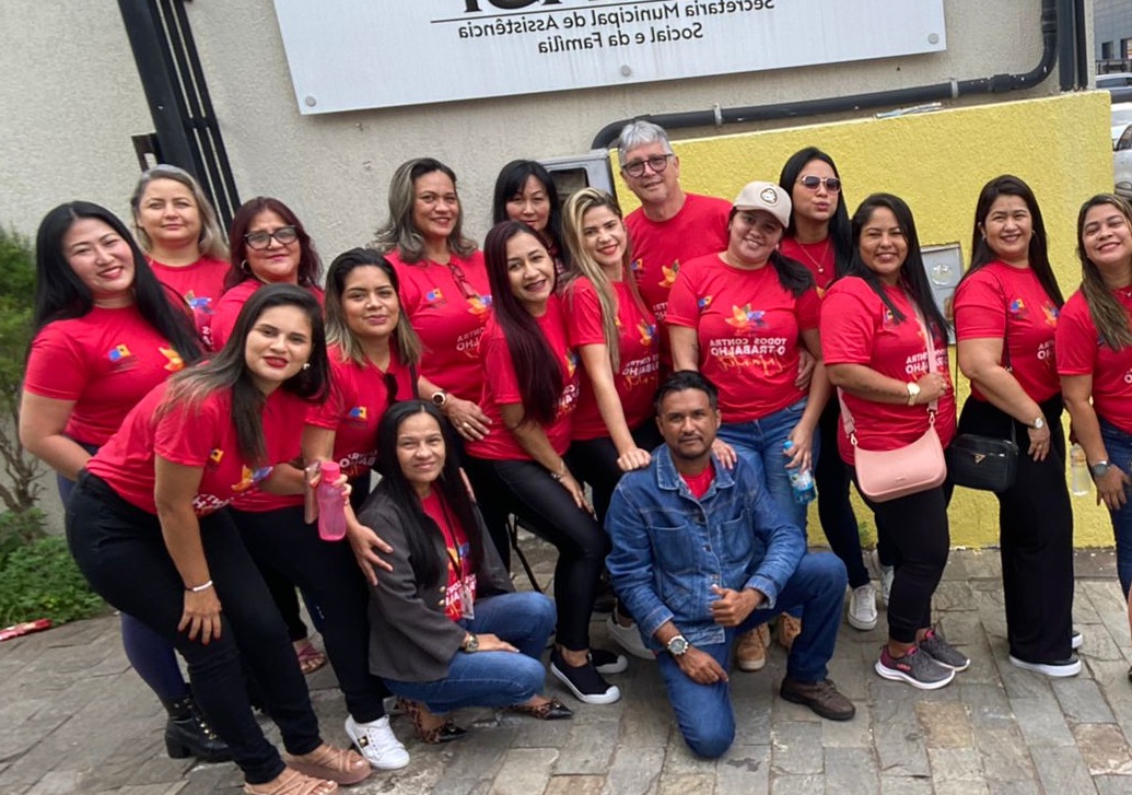 Equipe que trabalhou na blitz educativa em Jaci-Paraná