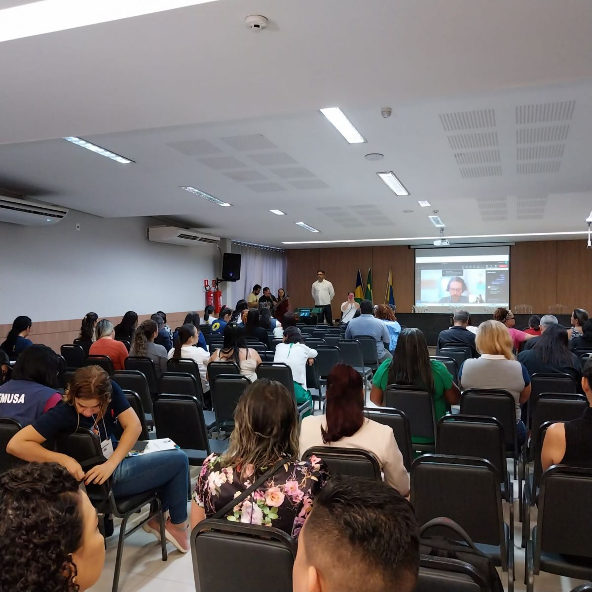 A palestra magna aconteceu de forma on-line, pelo representante do MDS, Hugo Neves